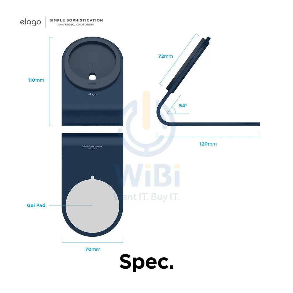 Elago MS3 Aluminum Charging Stand for MagSafe - Jean Indigo Accessories > Mobiles & Tablets > Mobiles > Mobile Holder