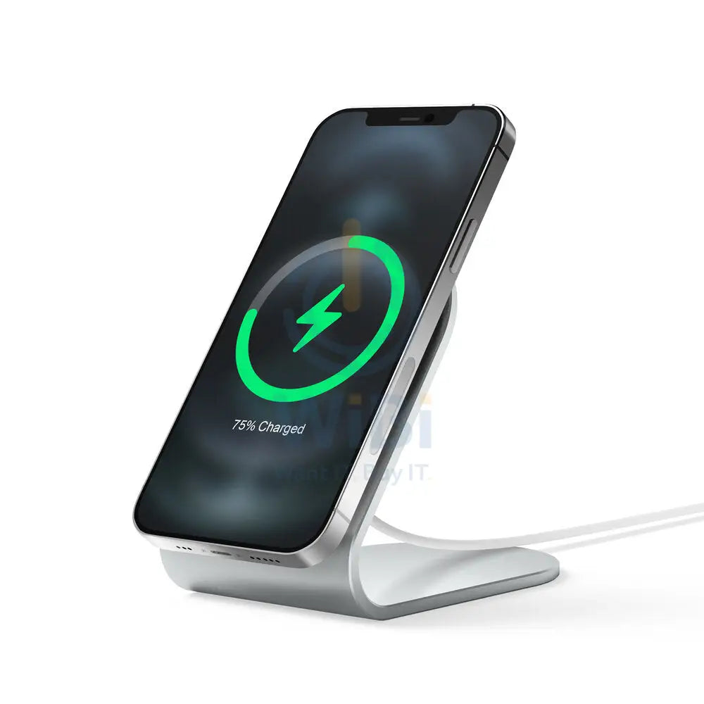 Elago MS3 Aluminum Charging Stand for MagSafe - Silver Accessories > Mobiles & Tablets > Mobiles > Mobile Holder
