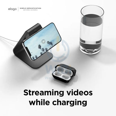 Elago MS4 Aluminum Charging Stand for MagSafe - Black Accessories > Mobiles & Tablets > Mobiles > Mobile Holder / Stands