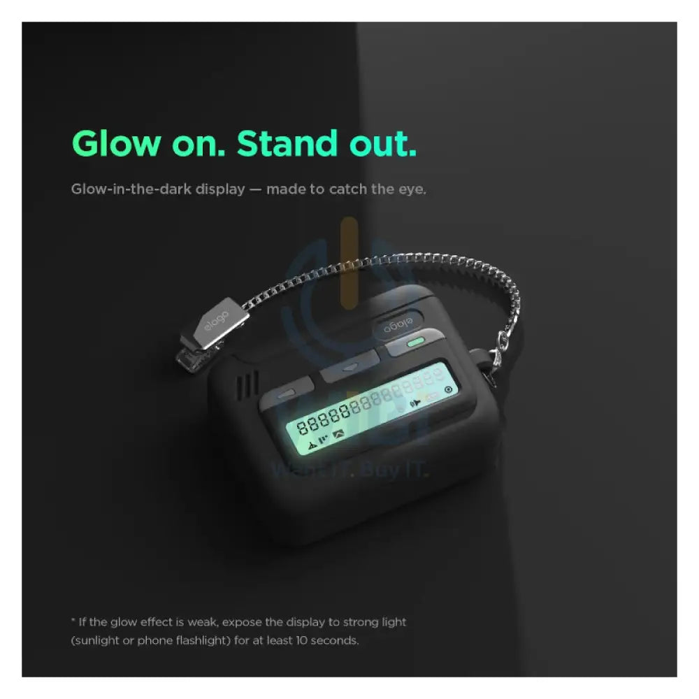 Elago Pager Case with Key Chain For Apple AirPods Pro 3 - Black Accessories > Headphones > Covers & Cases