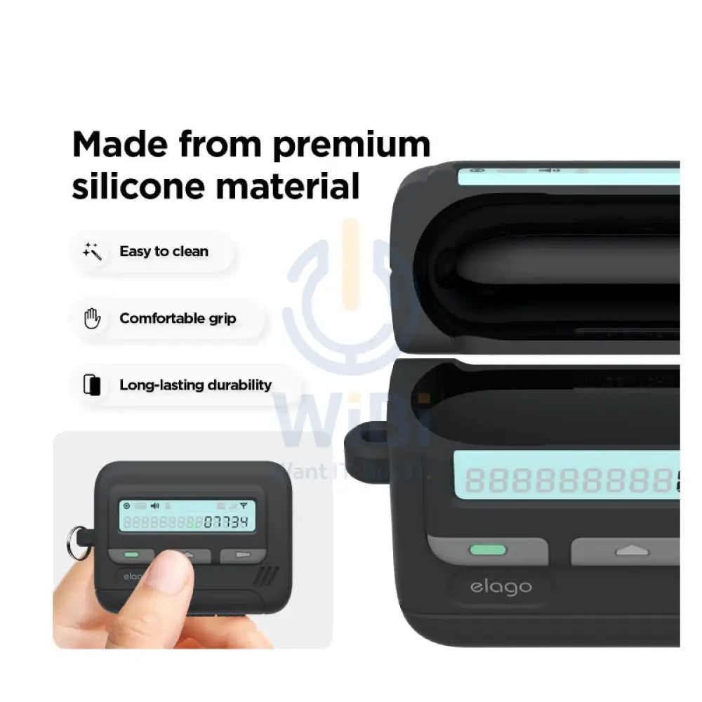 Elago Pager Case with Key Chain For Apple AirPods Pro 3 - Black Accessories > Headphones > Covers & Cases