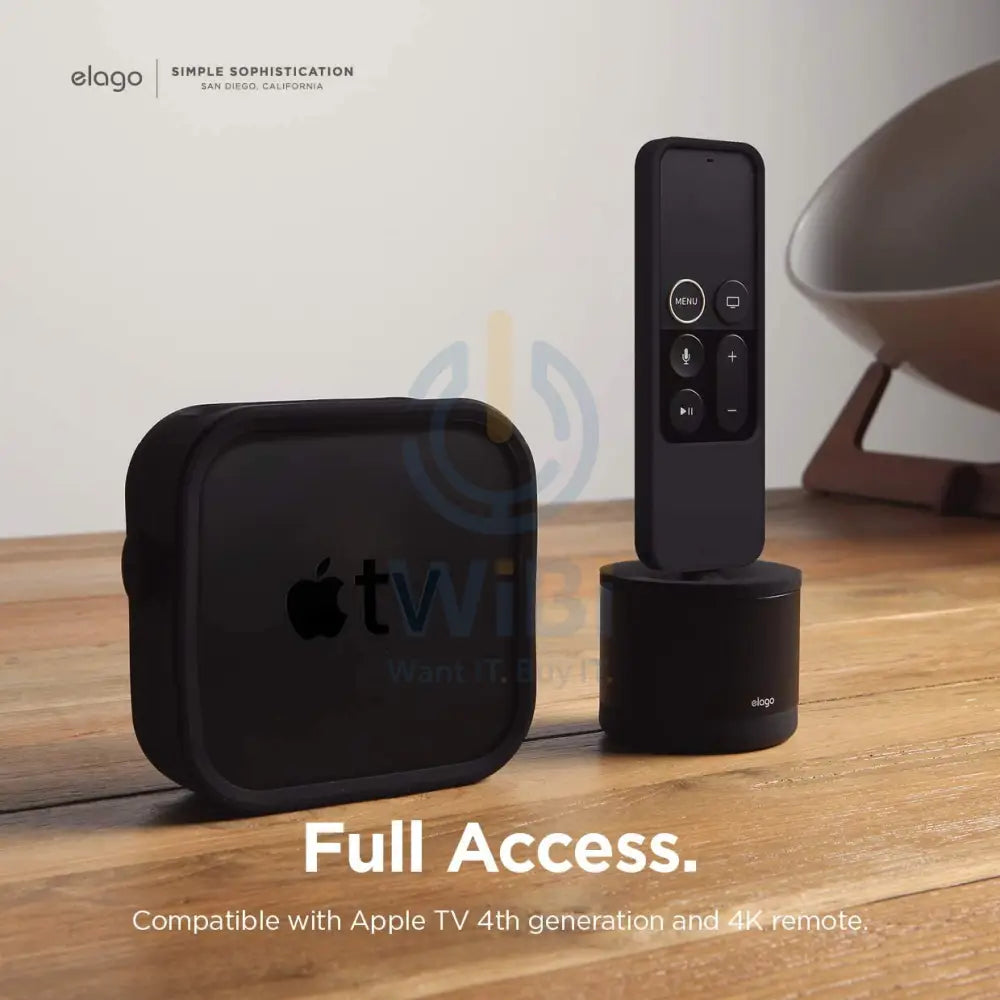 Elago R4 Retro Case for Apple TV Siri Remote (Lanyard Included) - Black Accessories > Smart Devices