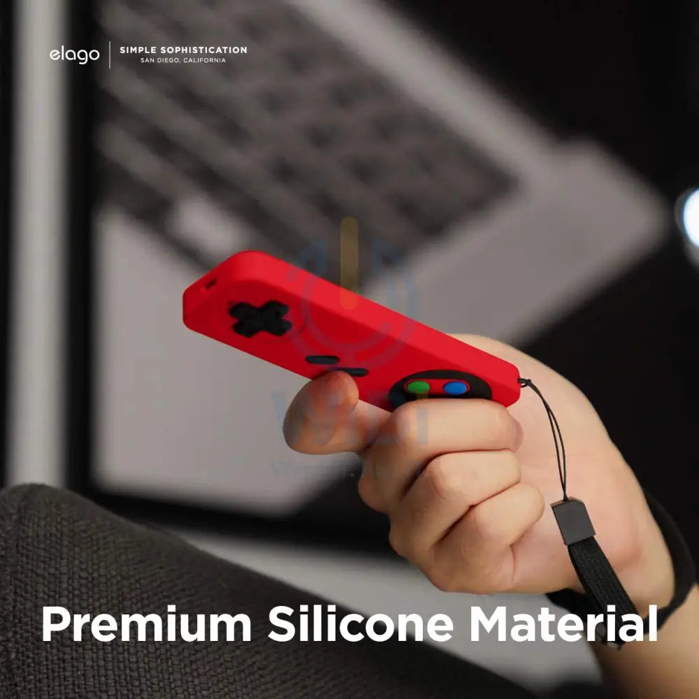 Elago R4 Retro Case for Apple TV Siri Remote (Lanyard Included) - Red Accessories > Smart Devices