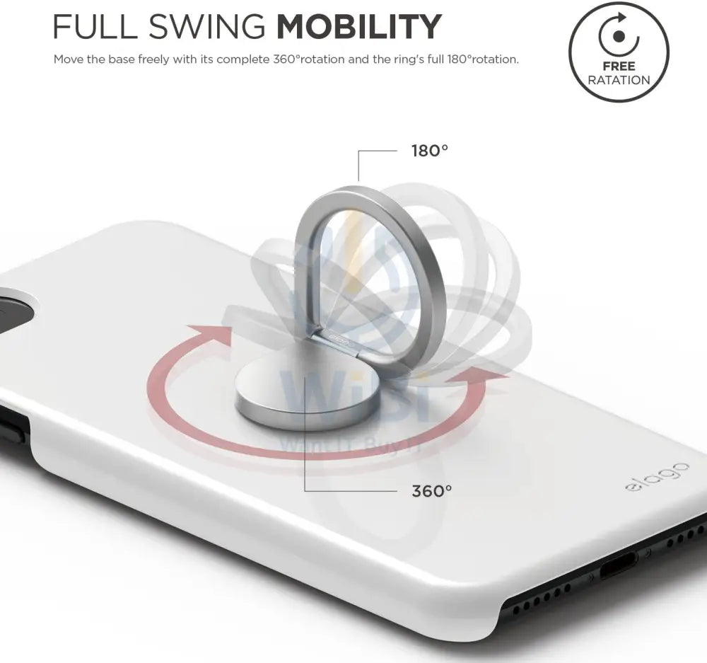 Elago Ring Holder -Grip and Stand - Silver Accessories > Mobiles & Tablets > Mobiles > Mobile Holder / Stands