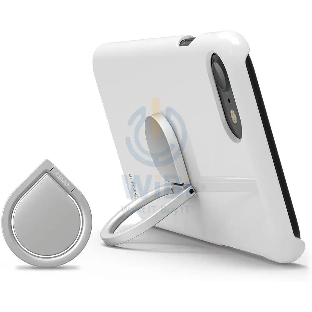 Elago Ring Holder -Grip and Stand - Silver Accessories > Mobiles & Tablets > Mobiles > Mobile Holder / Stands