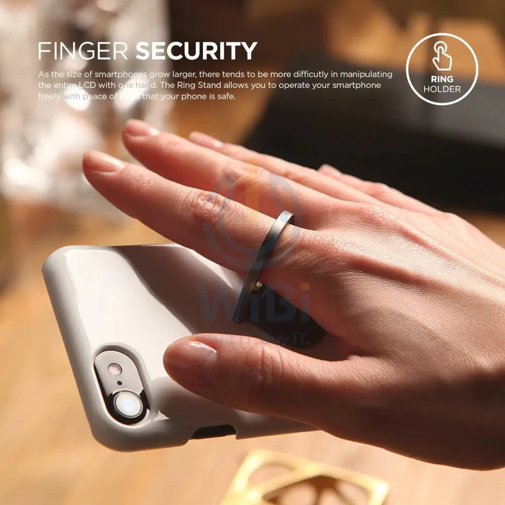 Elago Ring Holder -Grip and Stand - Silver Accessories > Mobiles & Tablets > Mobiles > Mobile Holder / Stands