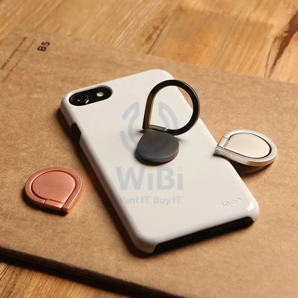 Elago Ring Holder -Grip and Stand - Silver Accessories > Mobiles & Tablets > Mobiles > Mobile Holder / Stands