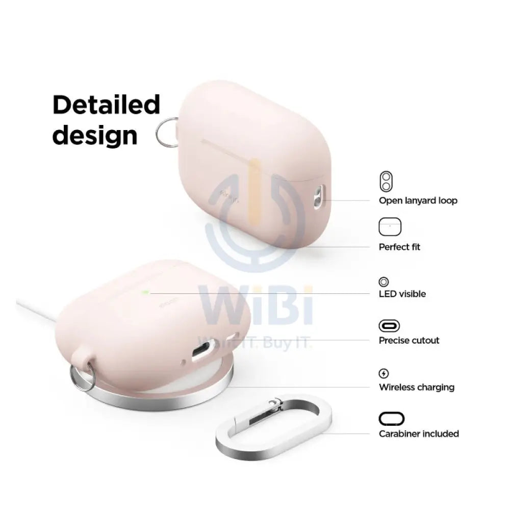 Elago Silicone Hang Case For Apple AirPods Pro 3 - Sand Pink Accessories > Headphones > Covers & Cases