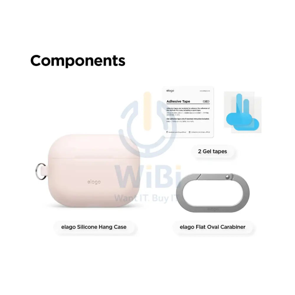 Elago Silicone Hang Case For Apple AirPods Pro 3 - Sand Pink Accessories > Headphones > Covers & Cases