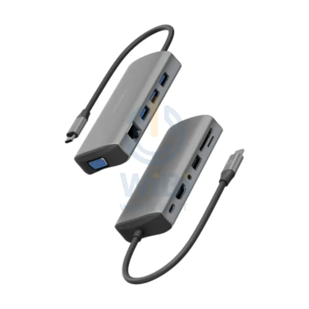 Energea AluHub Max 11 in 1 USB C Hub Gunmetal Accessories > USB Hub