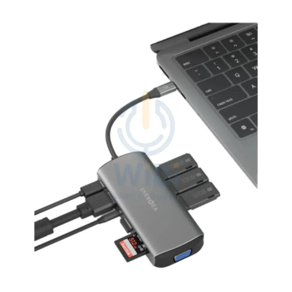 Energea AluHub Max 11 in 1 USB C Hub Gunmetal Accessories > USB Hub