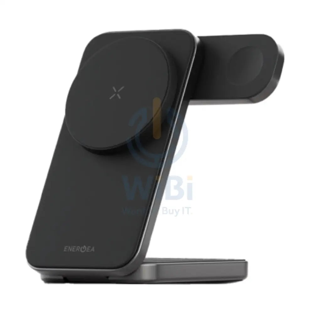 Energea Essential Kit Ampcharge GaN Wall Charger with MagTrio Plus 3 in 1 Wireless Charger with Helix USB C to USB C