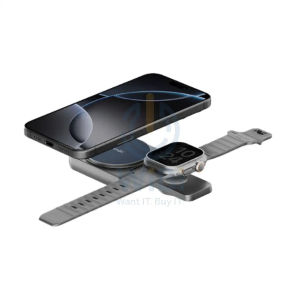 Energea MagDuo 2 في 1 قابل للطي ماج سيف سريع لاسلكي شاحن 15 واط / أزرق اكسسوارات > طاقة محولات
