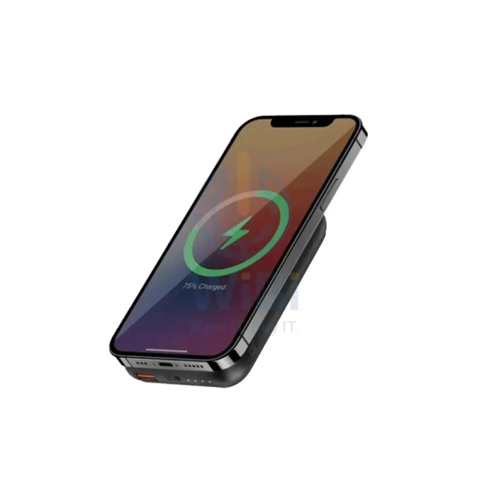 Energea MagPac Lithe Ultra Slim Magnetic Fast Wireless Power Bank - 10000mAh / 20W / USB-C / Black Accessories > Power