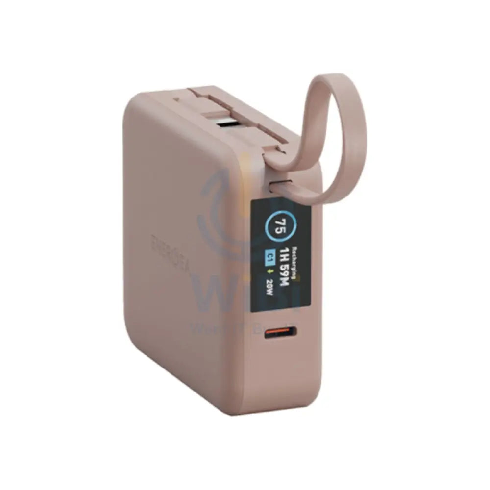 Energea Magpac Mini Plus Wireless Power Bank With Built-in USB-C Cable & Display - 10000mAh / Pink Accessories > Power
