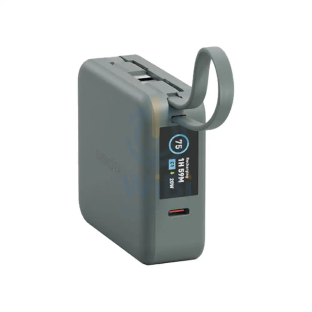 Energea Magpac Mini Plus Wireless Power Bank With Built-in USB-C Cable & Display - 10000mAh / Sage Accessories > Power