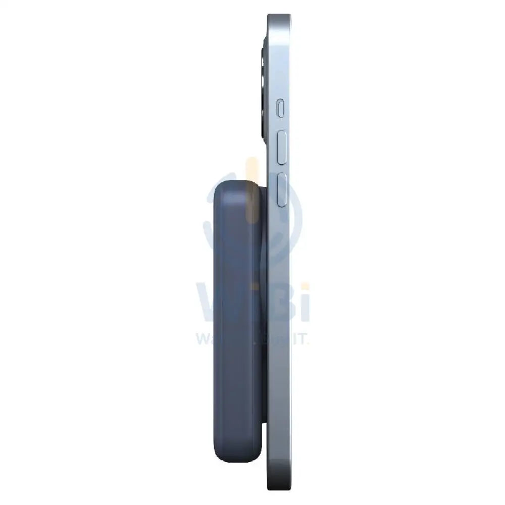Energea MagPac Mini Ultra Slim Magsafe Power Bank with Built-In Video Stand - 10000mAh / USB-C / Blue Accessories >
