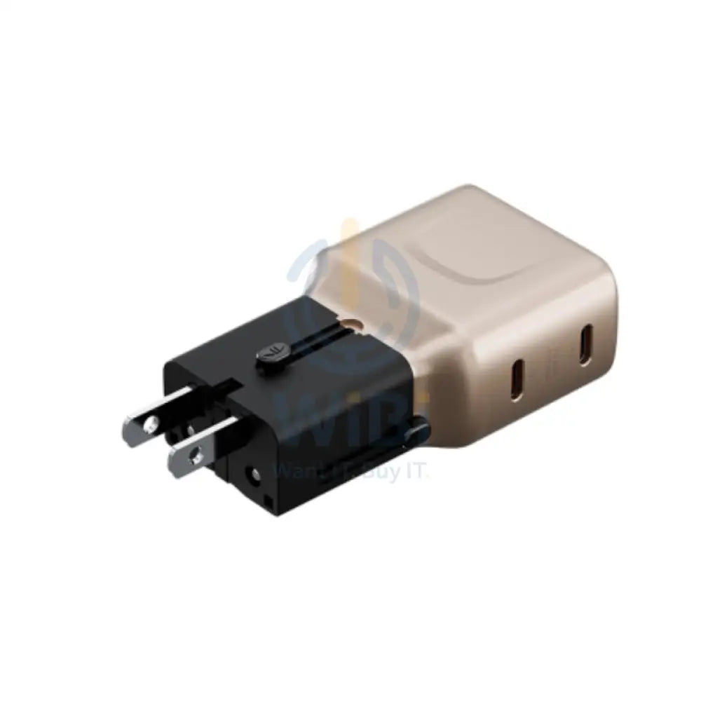 Energea TravelGo 2 Port PD Travel Adapter USB C / 45W / Gold/Black Accessories > Power Adapters