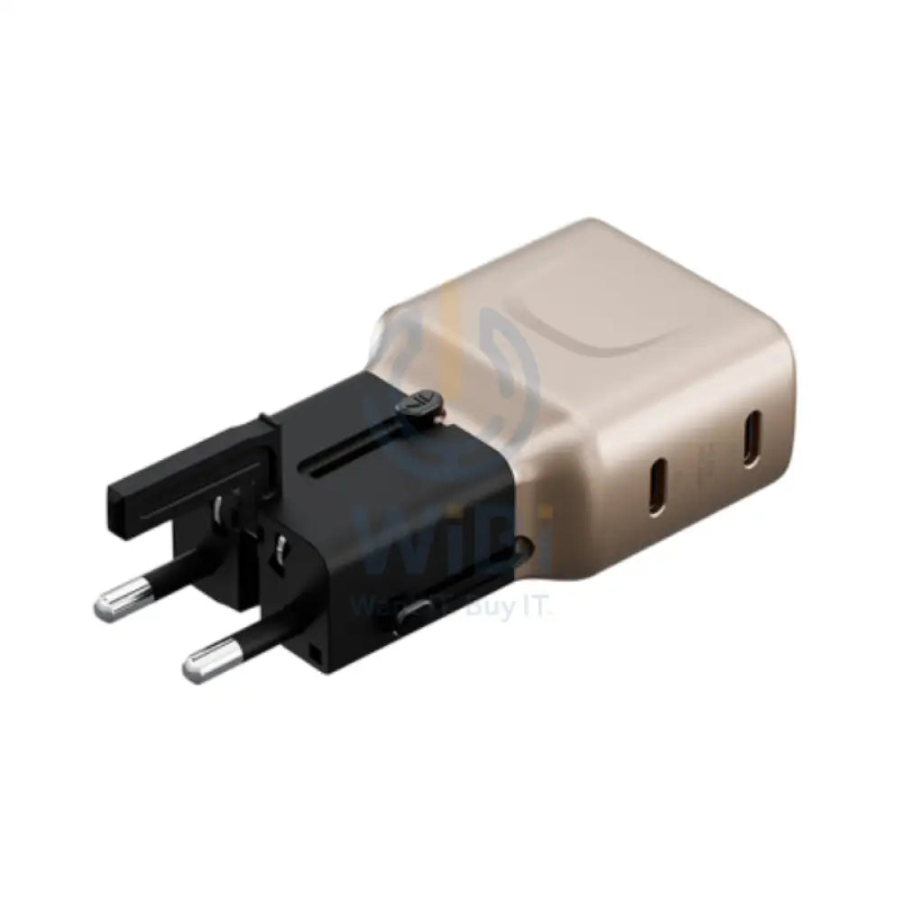 Energea TravelGo 2 Port PD Travel Adapter USB C / 45W / Gold/Black Accessories > Power Adapters