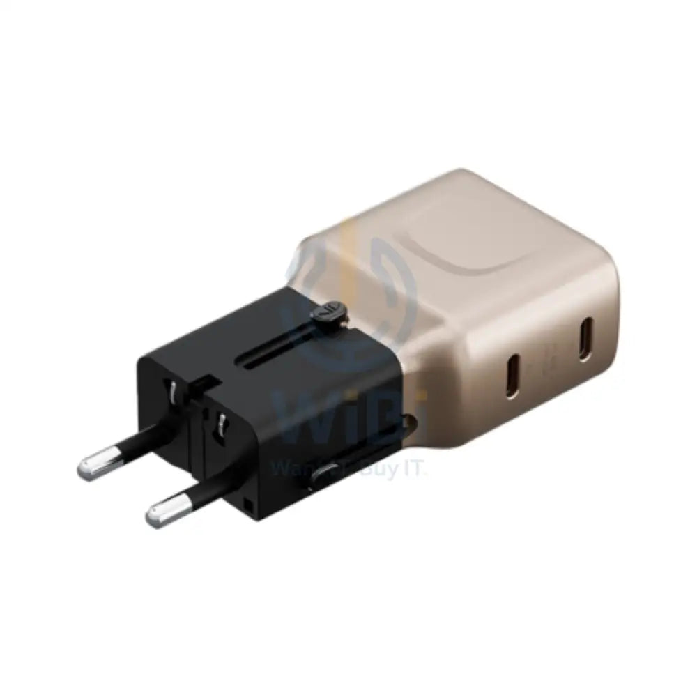 Energea TravelGo 2 Port PD Travel Adapter USB C / 45W / Gold/Black Accessories > Power Adapters