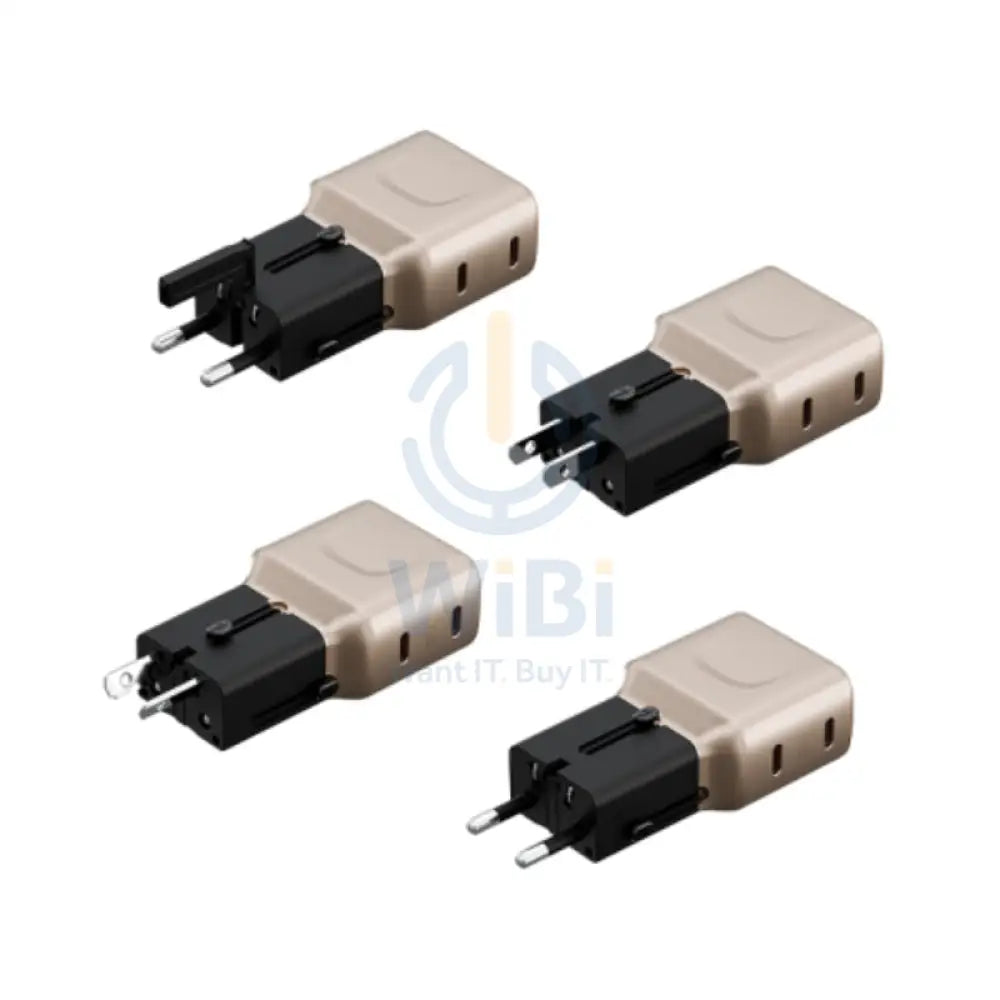 Energea TravelGo 2 Port PD Travel Adapter USB C / 45W / Gold/Black Accessories > Power Adapters
