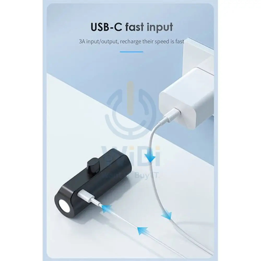 Engage 18W Ultra Compact 5000mAh 18W Pocket Power Bank with Torch for iPhone - Black Accessories > Power Bank