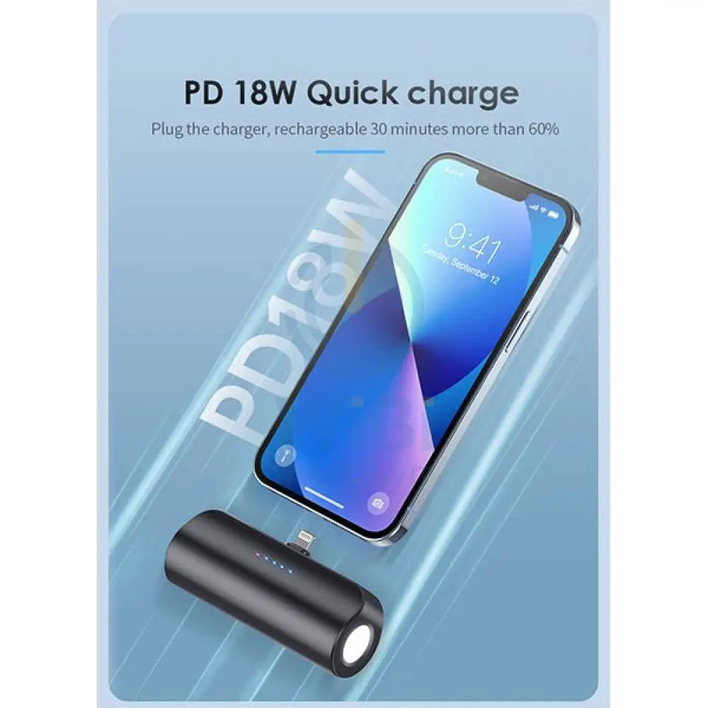 Engage 18W Ultra Compact 5000mAh 18W Pocket Power Bank with Torch for USB-C Devices - Black Accessories > Power Bank
