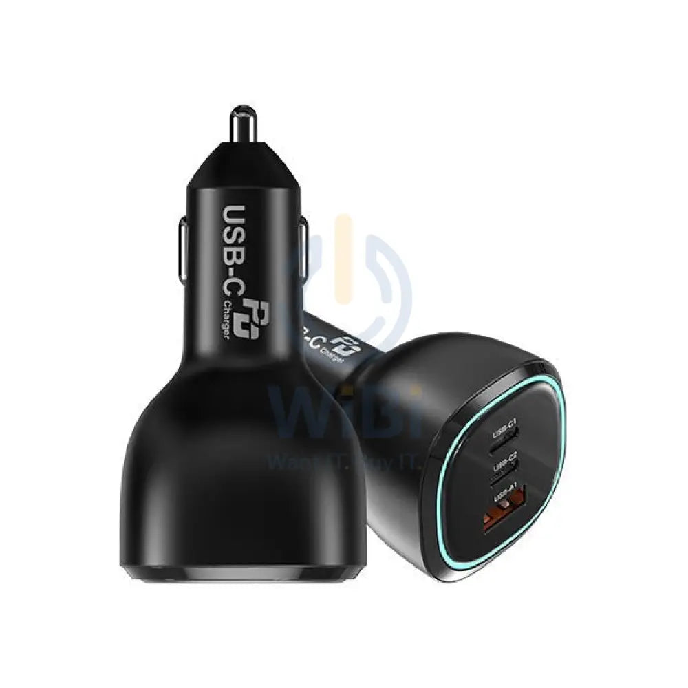 Engage 3 Port PD USB-C 165W Car Charger - Black Accessories > Mobiles & Tablets > Mobiles > Car Chargers