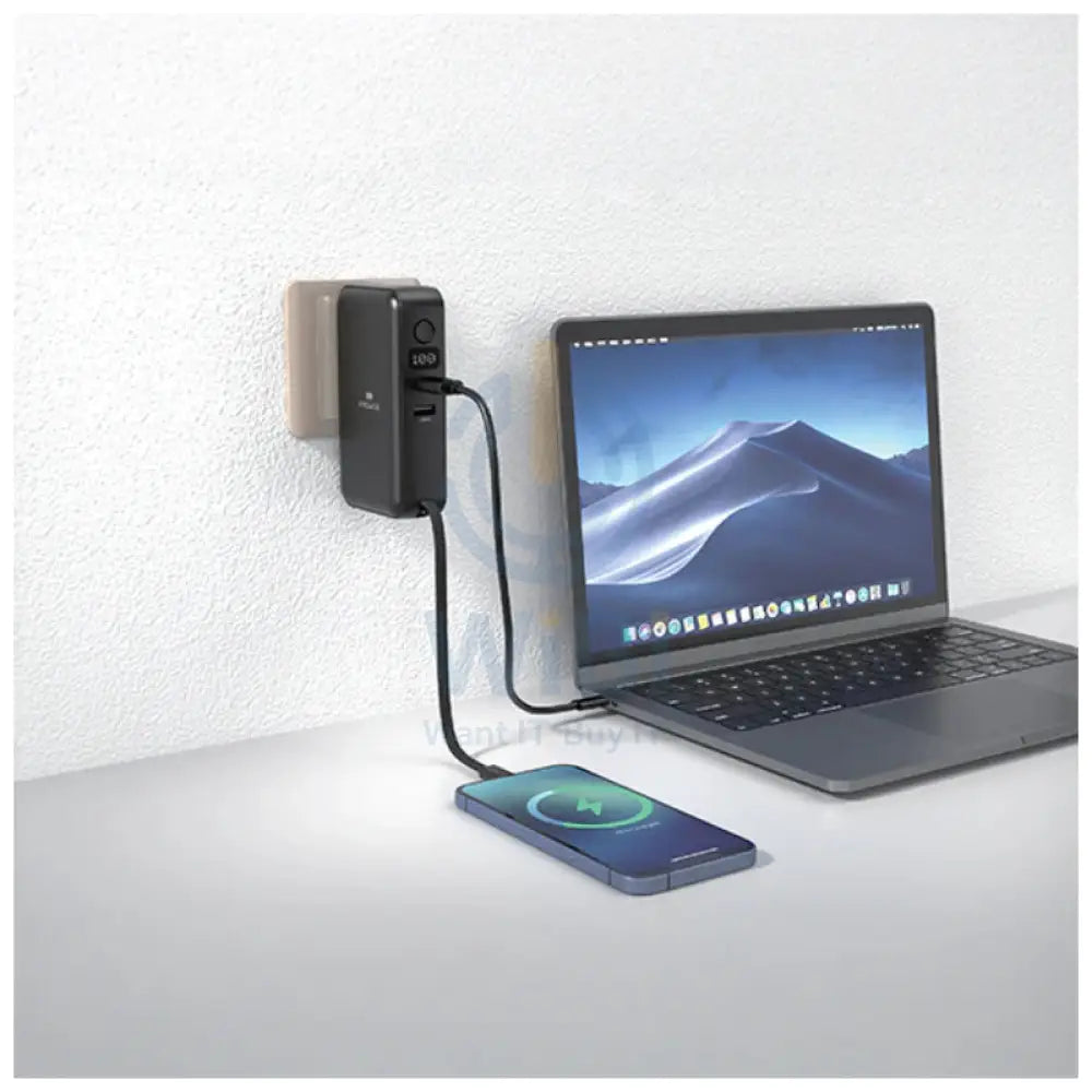 Engage Hybrid Gan Charger Power Bank - 10000mAh / 65W / Black Accessories > Power Bank