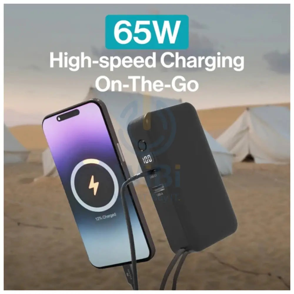 Engage Hybrid Gan Charger Power Bank - 10000mAh / 65W / Black Accessories > Power Bank