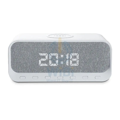 ENGAGE Multifuncation Speaker Digital Alarm Clock - 1200mAh / Bluetooth / USB / AUX / Type-C - White Accessories >