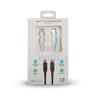 Engage PD 18W Fast Charging MFI certified Type-C to Lightning Cable 1 Meter - White Accessories > Cables & Converters >