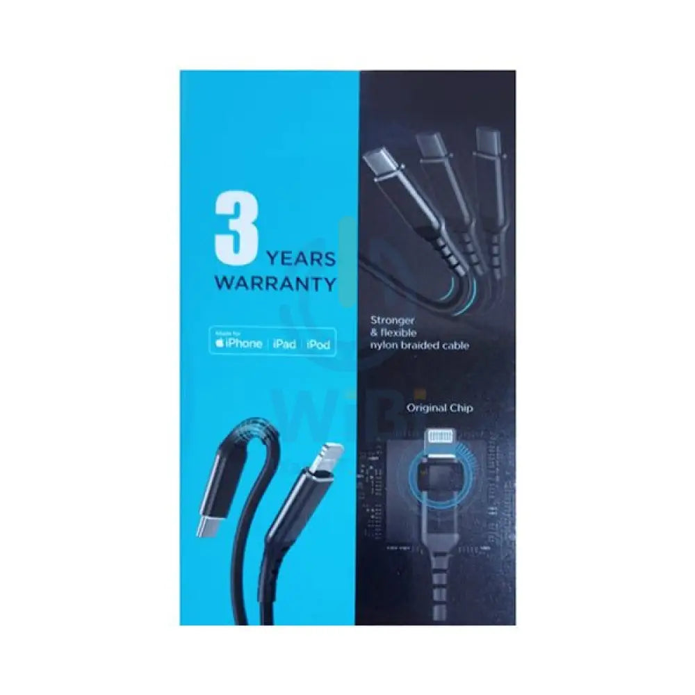 Engage PD 18W Fast Charging MFI certified Type-C to Lightning Cable 2 meters - Black Accessories > Cables & Converters