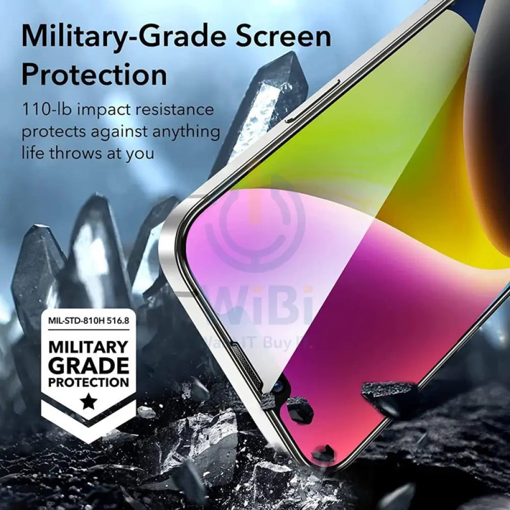 ESR Armorite edge to edge Tempered Glass Screen Protector - Apple iPhone 14 pro - Pack of 2 Accessories > Mobiles &