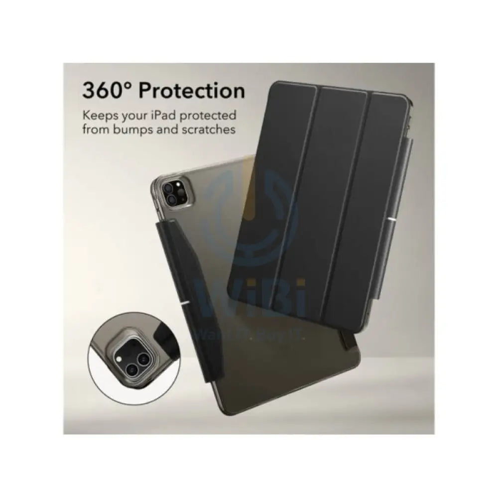 ESR Ascend Trifold Case - Apple iPad Pro 11 Gen 4/3/2/1 (2018-2022) / Jelly Black Accessories > Mobiles & Tablets >