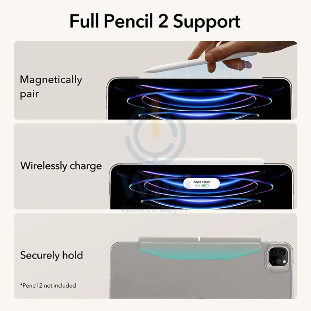 ESR Ascend Trifold Case - Apple iPad Pro 11 Gen 4/3/2/1 (2018-2022) / Silver Gray Accessories > Mobiles & Tablets >