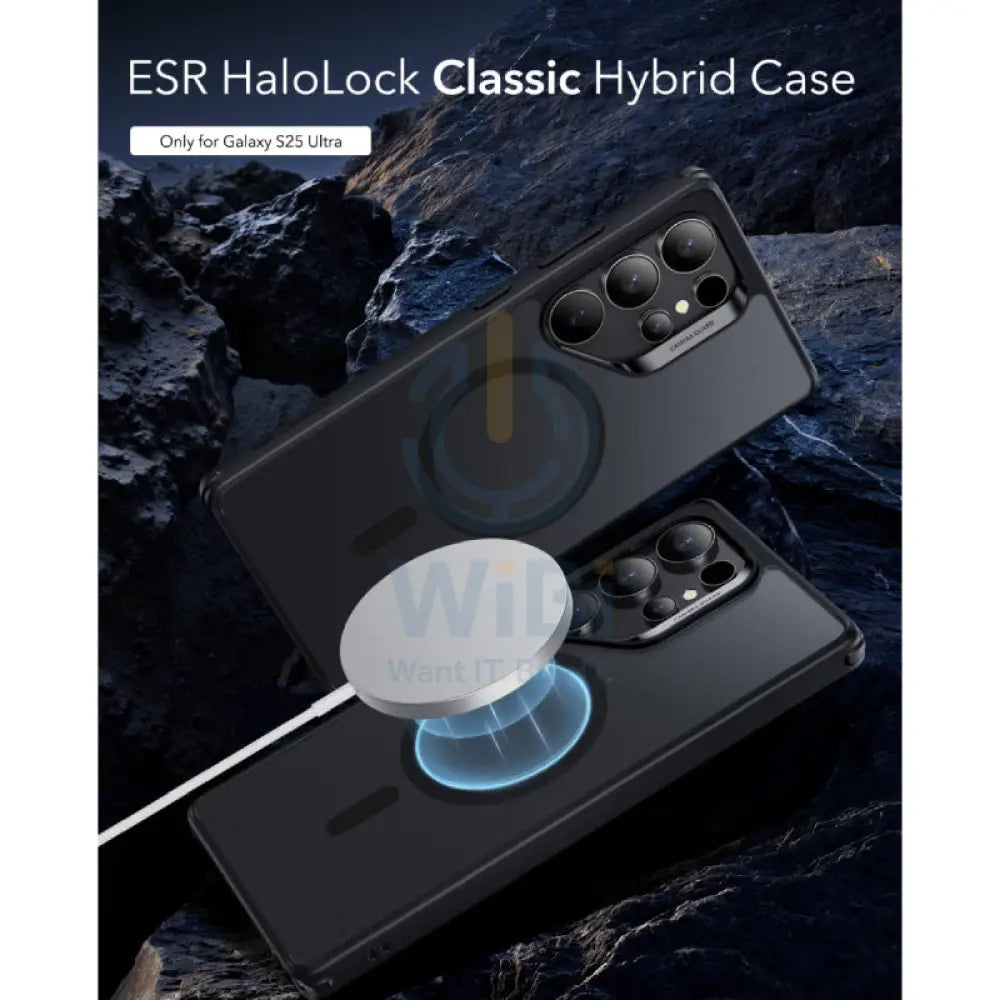 ESR Classic Hybrid Case (HaloLock) - Samsung Galaxy S25 Ultra / Frosted Black Accessories > Mobiles & Tablets > Mobiles