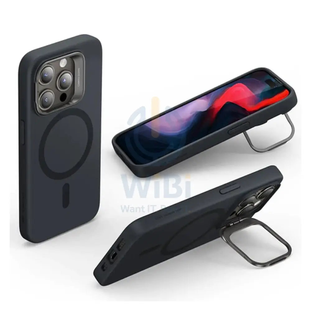 ESR Cloud Soft Case with Stash Stand (HaloLock) - Apple iPhone 15 Pro / Black Accessories > Mobiles & Tablets > Mobiles