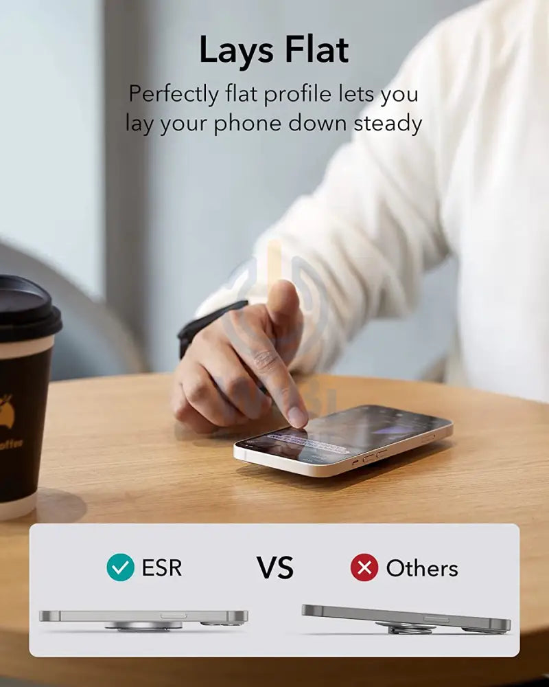 حلقة ESR HaloLock حامل هالو لوك - فضي اكسسوارات > هواتف تابلت > حاملة / حوامل هاتف