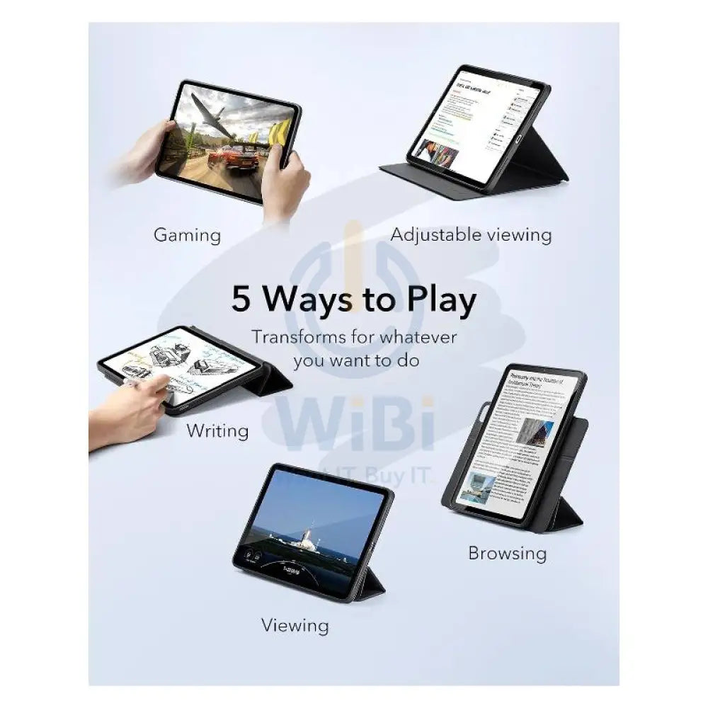 ESR Rebound Hybrid 360 Case - Apple iPad Air 11’’ 2024 / Black Accessories > Mobiles & Tablets > Tablets > Covers &