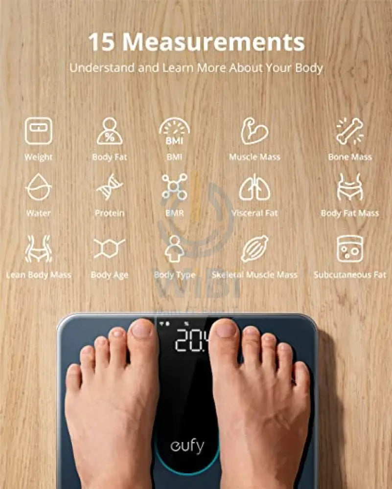 Eufy Smart Scale P2 Digital Bathroom Scale With Wi-Fi - Black Accessories > Smart Devices