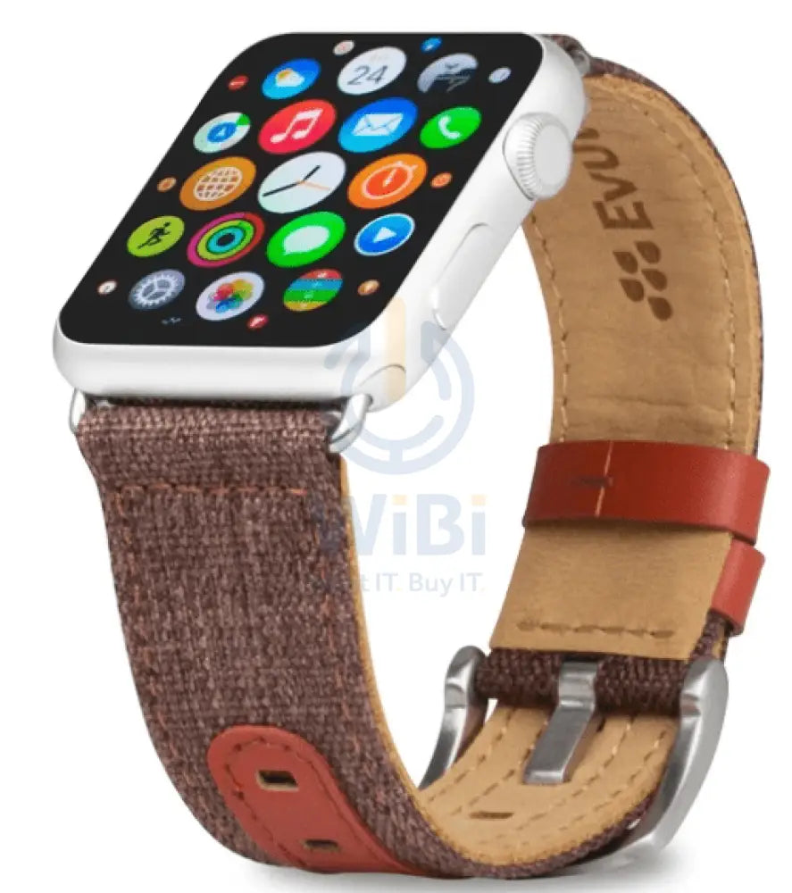 Evutec Apple Watch Band 45mm/44mm/42mm/Ultra Northill - Brigandine/Lava Accessories > Smart Watches > Straps