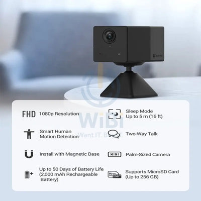 EZVIZ BC2 Wi-Fi Indoor Camera - 3D DNR / H.265 / Black