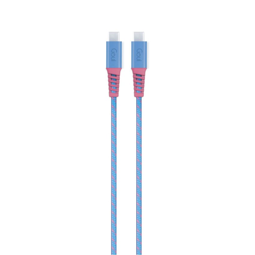 GOUI FLEX Fashion Cable - 1.5 Meter / 60W / USB-C / Pink/Blue