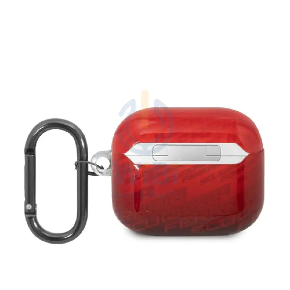Ferrari Apple Airpods 3 TPU Case With Scuderia Ferrari Pattern - Red Accessories > Mobiles & Tablets > Mobiles