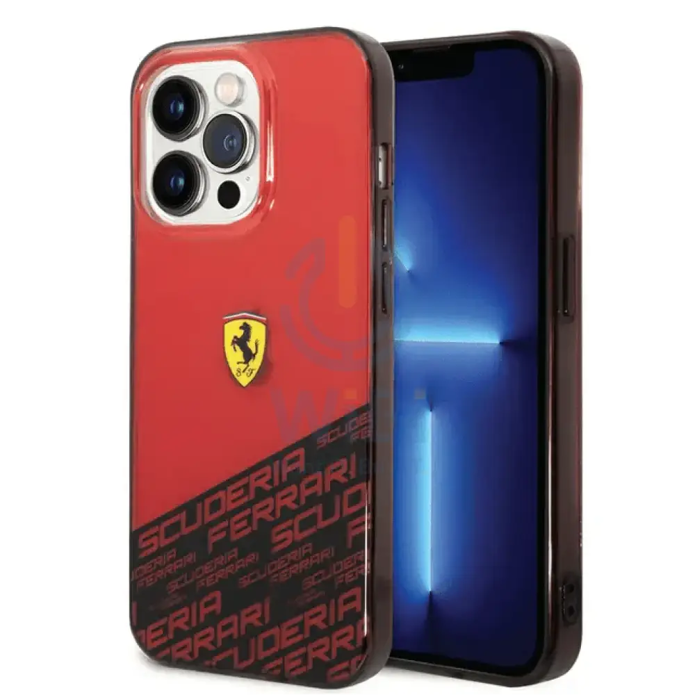 FERRARI iPhone 14 Pro Max PC/TPU IML CASE BOTTOM SCUDERIA ALLOVER PRINT - Red Accessories > Mobiles & Tablets > Mobiles