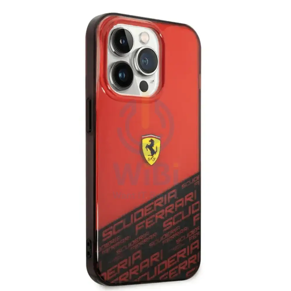FERRARI iPhone 14 Pro Max PC/TPU IML CASE BOTTOM SCUDERIA ALLOVER PRINT - Red Accessories > Mobiles & Tablets > Mobiles