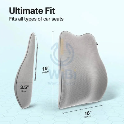 Frido FR-UCBC-G Ultimate Car Backrest Cushion - Grey Accessories > Outdoor & Travel