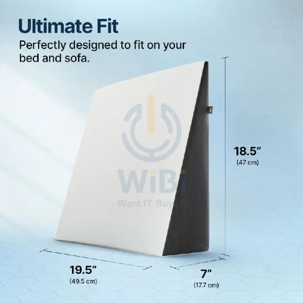 Frido FR-ULWC-PL Ultimate Wedge Cushion - White/Grey Outdoor & Travel > Pillows