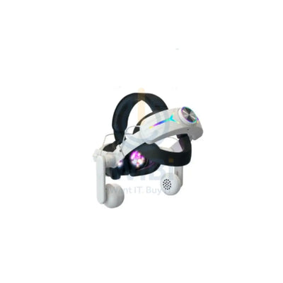 Gamax Adjustable Charging (8000mAH) RGB Headmount With Earphones for Meta Quest 3 - White Accessories > Other